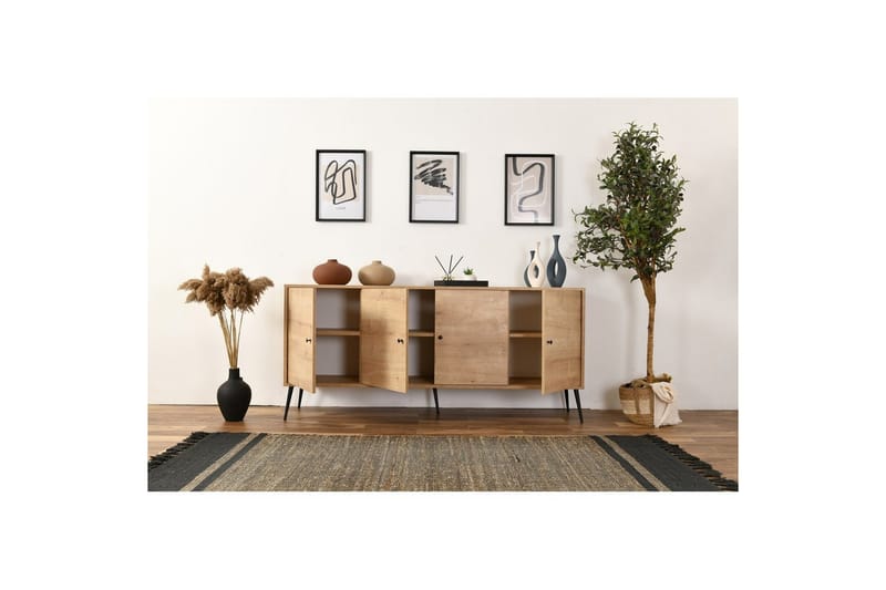 Mjudi Konsolbord 80 cm - Mellemfarvet træ - Møbler - Borde - Aflastningsbord - Entrébord