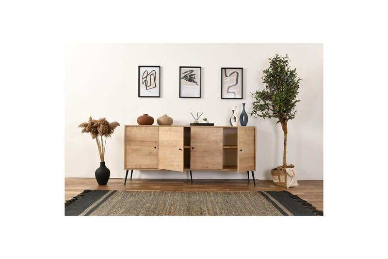 Mjudi Konsolbord 80 cm - Mellemfarvet træ - Møbler - Borde - Aflastningsbord - Entrébord