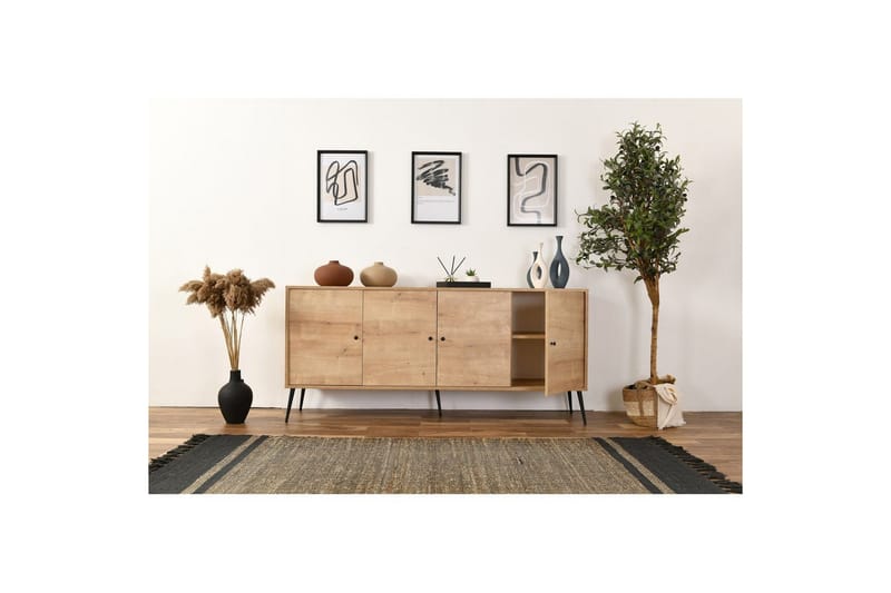 Mjudi Konsolbord 80 cm - Mellemfarvet træ - Møbler - Borde - Aflastningsbord - Entrébord