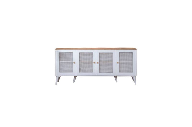 Mjudi Konsolbord 80 cm - Mellemfarvet træ/Hvid - Møbler - Borde - Aflastningsbord - Entrébord