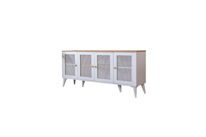 Mjudi Konsolbord 80 cm - Mellemfarvet træ/Hvid - Møbler - Borde - Aflastningsbord - Entrébord