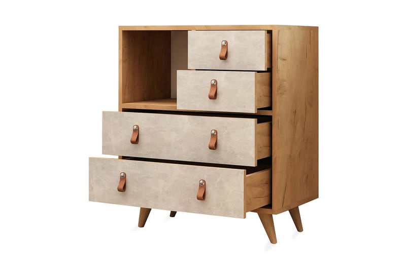Mod design agentur - Træ / hvid - Møbler - Borde - Aflastningsbord