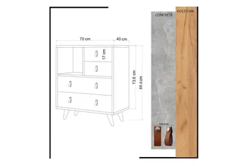 Mod design agentur - Træ / hvid - Opbevaring - Opbevaringsmøbler - Kommode - Entrékommode