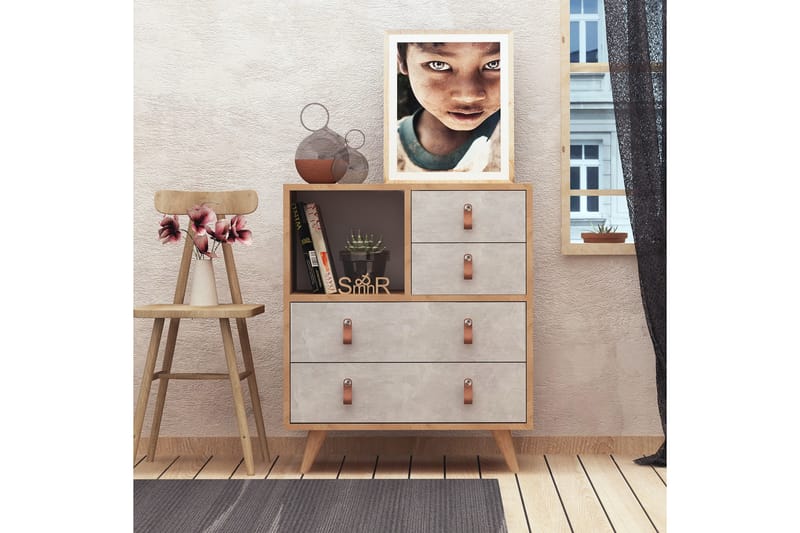 Mod design agentur - Træ / hvid - Møbler - Borde - Aflastningsbord