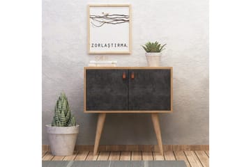 Mod Design skænk Læder beslag - Grå / træ - Opbevaring - Opbevaringsmøbler - Skænke & sideboards