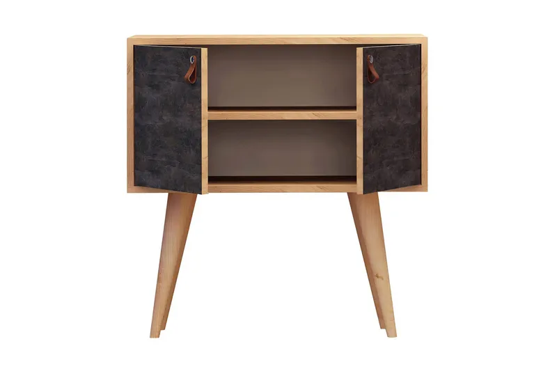 Mod Design skænk Læder beslag - Grå / træ - Opbevaring - Opbevaringsmøbler - Skænke & sideboards