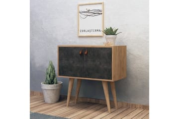 Mod Design skænk Læder beslag - Grå / træ - Opbevaring - Opbevaringsmøbler - Skænke & sideboards