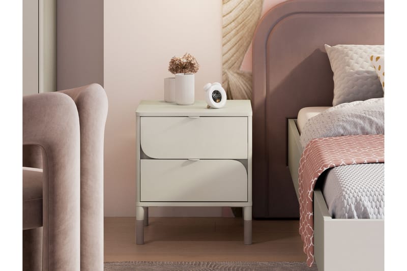 Monfort Natbord 46 cm - Beige - Møbler - Borde - Aflastningsbord - Sengebord