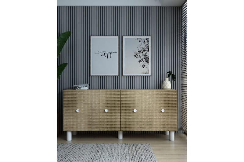 Mono Konsolbord 150 cm - Beige/Rødbrunt træ - Møbler - Borde - Aflastningsbord - Entrébord