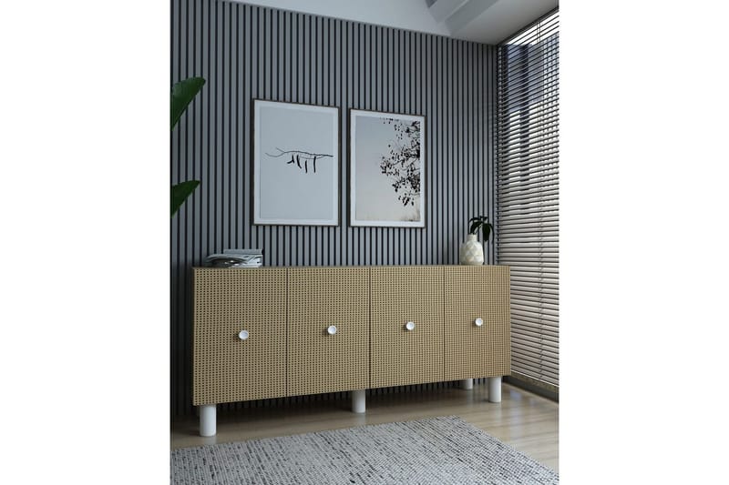 Mono Konsolbord 150 cm - Beige/Rødbrunt træ - Møbler - Borde - Aflastningsbord - Entrébord