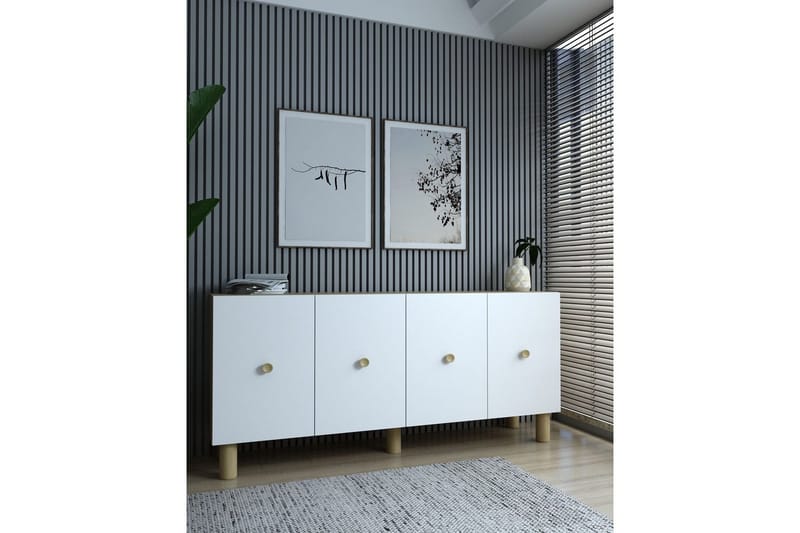 Mono Konsolbord 150 cm - Rødbrunt træ/Hvid - Møbler - Borde - Aflastningsbord - Entrébord