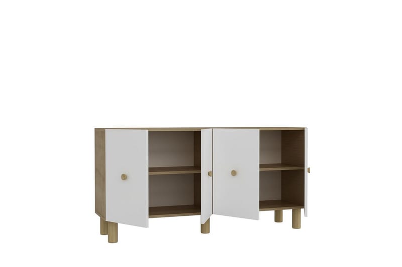 Mono Konsolbord 150 cm - Rødbrunt træ/Hvid - Møbler - Borde - Aflastningsbord - Entrébord