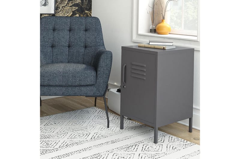 Moon Phases Sidobord 38x40 cm Blå Queer Eye Grey - Møbler - Borde - Aflastningsbord - Lampebord