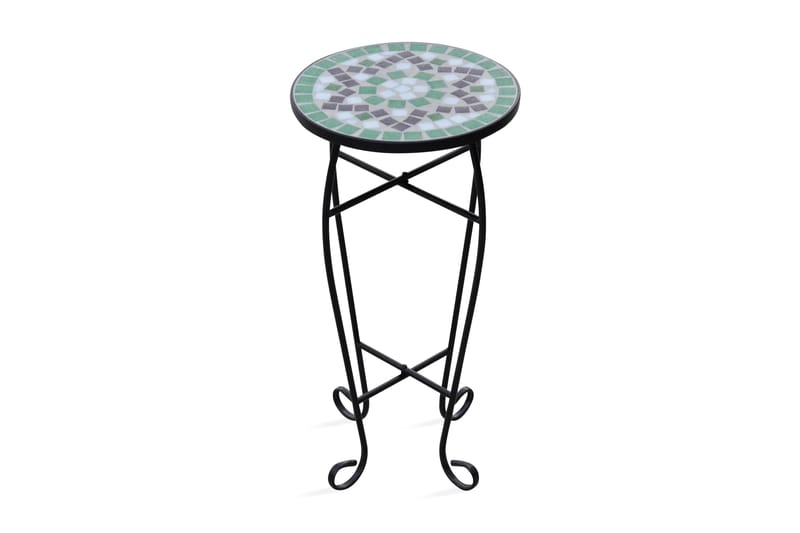 Mosaikbord Grøn Hvid - Grøn - Lampebord - Bakkebord & små borde