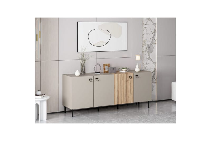 Munetaka Konsolbord 180 cm - Guld/Sand - Møbler - Borde - Aflastningsbord - Entrébord