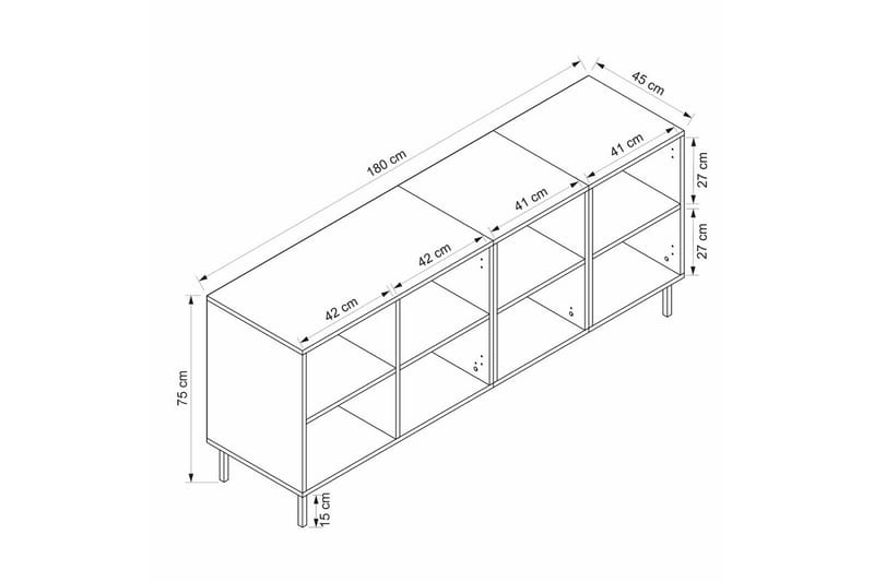 Munetaka Konsolbord 180 cm - Guld/Sand - Møbler - Borde - Aflastningsbord - Entrébord