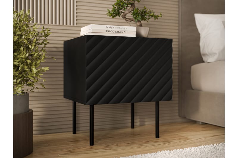 Munkedal Natbord 47 cm - Sort - Møbler - Borde - Aflastningsbord - Sengebord