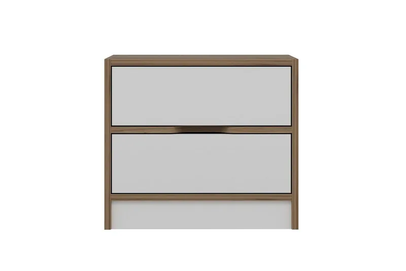 Munna Natbord 54 cm - Valnød/Hvid - Møbler - Borde - Aflastningsbord - Sengebord