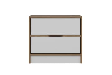 Munna Natbord 54 cm - Valnød/Hvid - Møbler - Borde - Aflastningsbord - Sengebord
