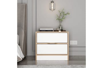 Munna Natbord 54 cm - Valnød/Hvid - Møbler - Borde - Aflastningsbord - Sengebord