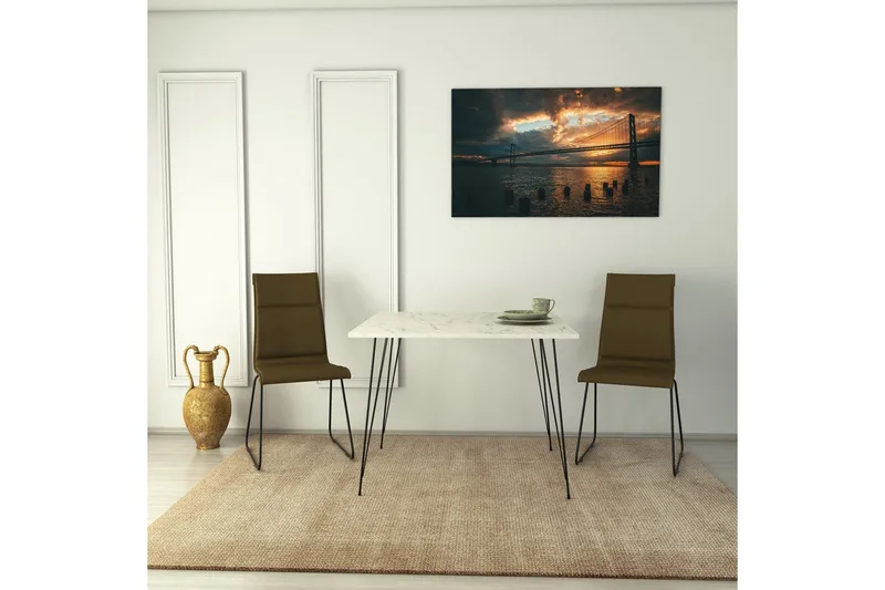 Murtwell Bord 90 cm - Sort/Hvid - Møbler - Borde - Aflastningsbord
