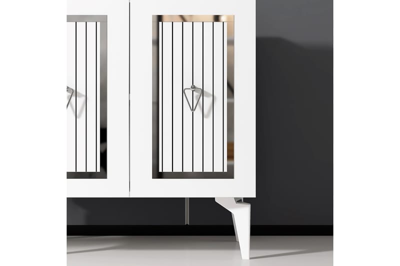 Nandy Konsolbord 75 cm - Hvid/Sølv - Møbler - Borde - Aflastningsbord - Entrébord