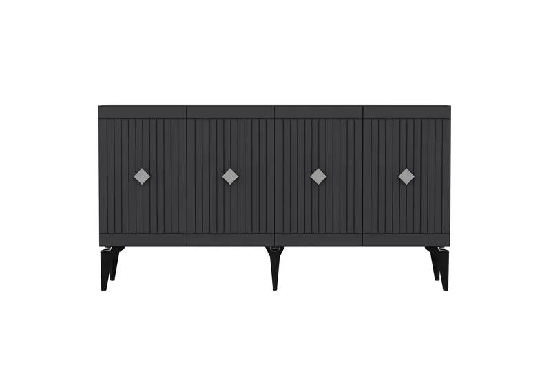 Naruyuki Konsolbord 150 cm, Antracit/Sølv