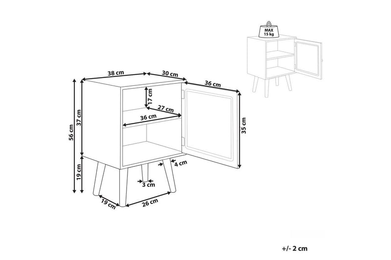 Natbord Almo - Møbler - Borde - Aflastningsbord - Sengebord