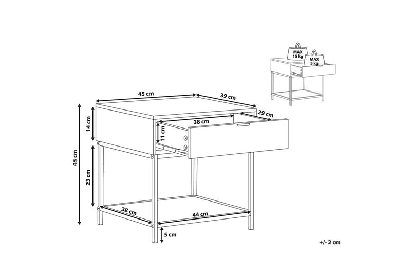 Natbord Berkley - Møbler - Borde - Aflastningsbord - Sengebord