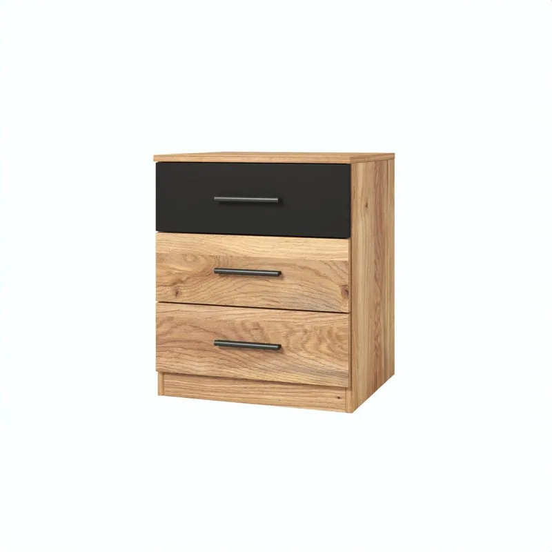 Natbord Beta med 3 skuffer, Mauvella Eg