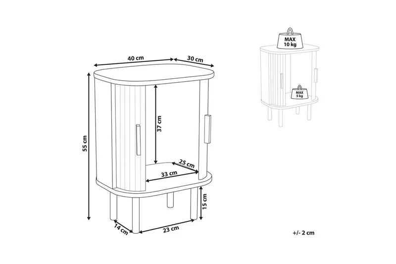 Natbord Bradley - Møbler - Borde - Aflastningsbord - Sengebord