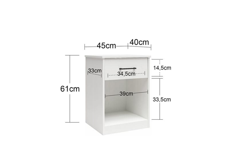 Natbord BrEZ Blond eg - Blond eg - Møbler - Borde - Aflastningsbord - Sengebord