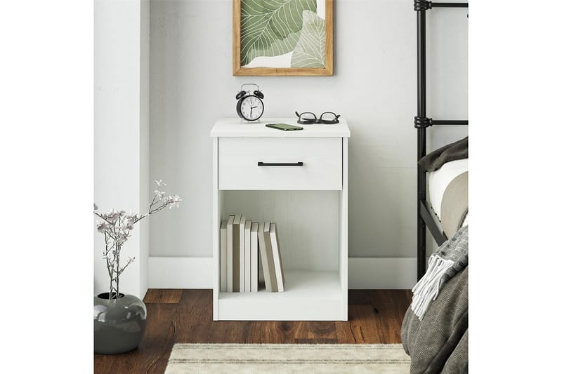 Natbord BrEZ Hvid - Hvid - Møbler - Borde - Aflastningsbord - Sengebord