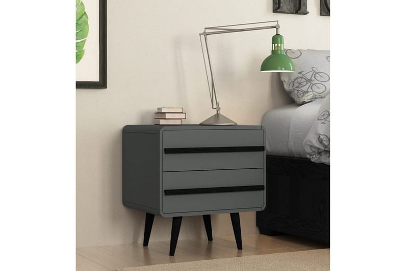 Natbord Chantal Grå - Grå - Møbler - Borde - Aflastningsbord - Sengebord