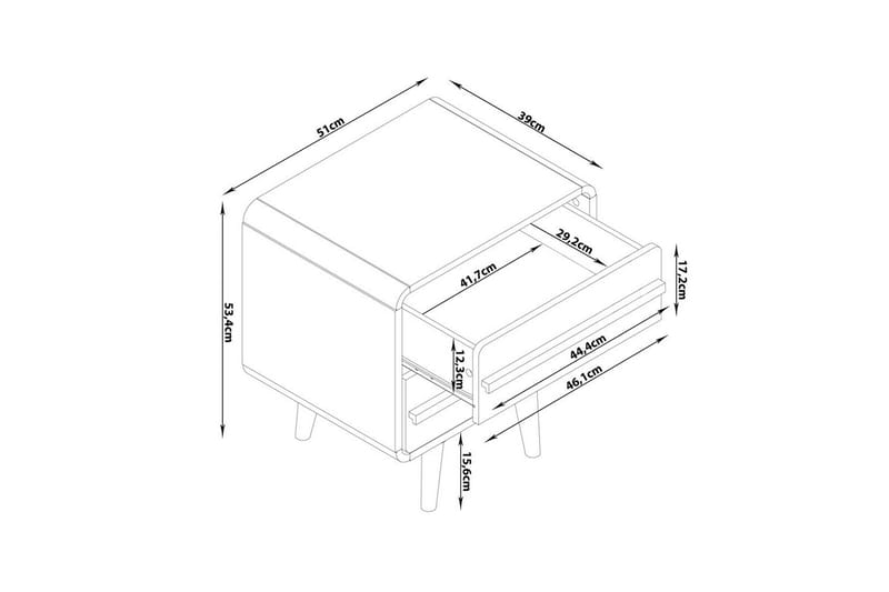 Natbord Chantal Natur - Natur - Møbler - Borde - Aflastningsbord - Sengebord