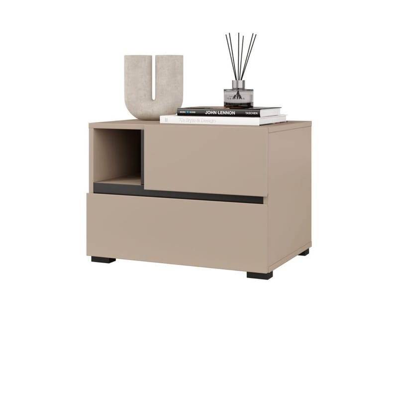 Natbord Cross S med 2 skuffer - Congo - Møbler - Borde - Aflastningsbord - Sengebord