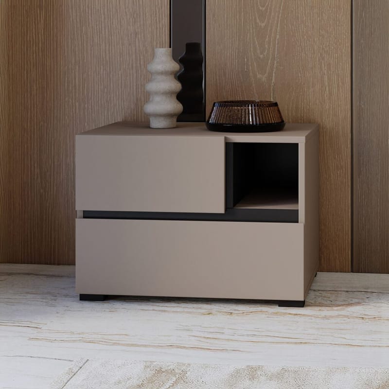 Natbord Cross S med 2 skuffer - Congo - Møbler - Borde - Aflastningsbord - Sengebord