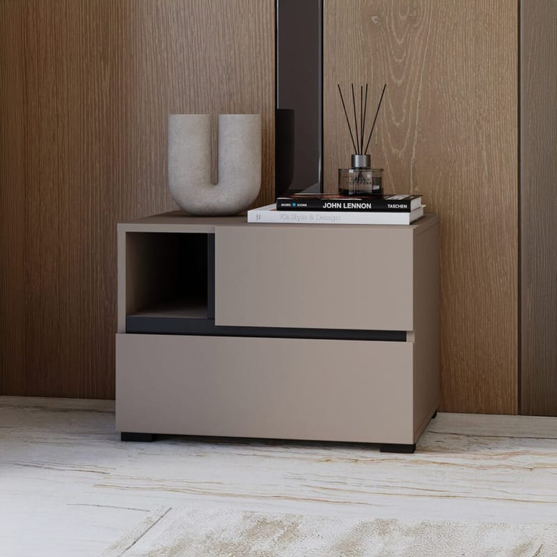 Natbord Cross S med 2 skuffer - Congo - Møbler - Borde - Aflastningsbord - Sengebord