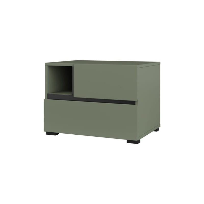Natbord Cross S med 2 skuffer - Grøn - Møbler - Borde - Aflastningsbord - Sengebord