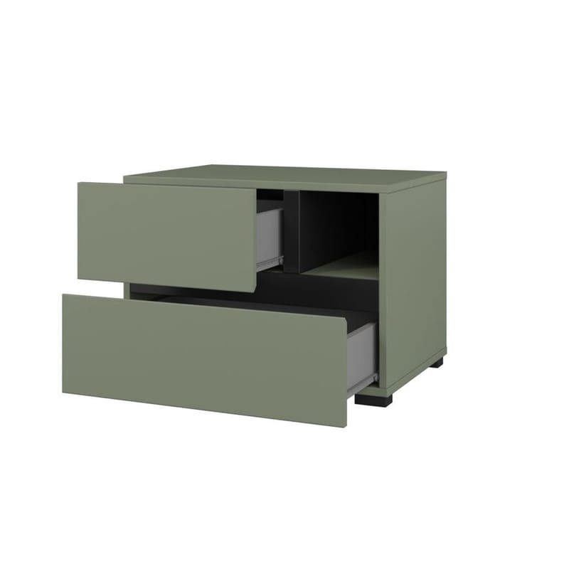 Natbord Cross S med 2 skuffer - Grøn - Møbler - Borde - Aflastningsbord - Sengebord