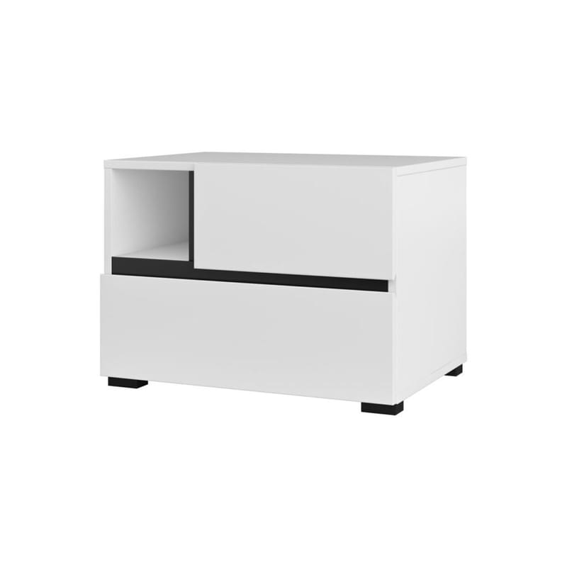 Natbord Cross S med 2 skuffer - Hvid - Møbler - Borde - Aflastningsbord - Sengebord