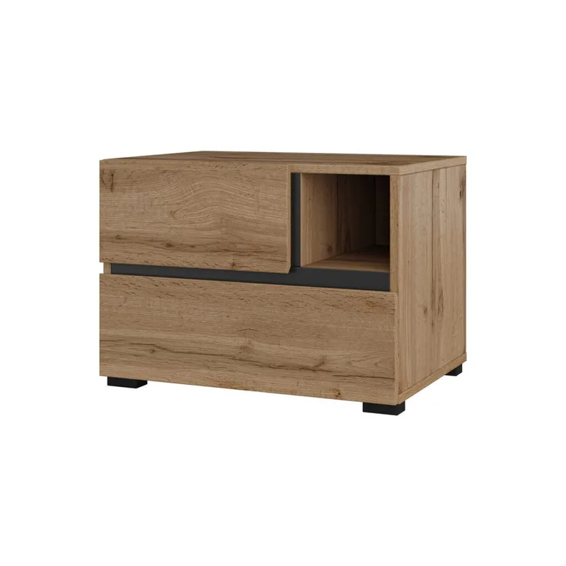 Natbord Cross S med 2 skuffer, Wotan Eg