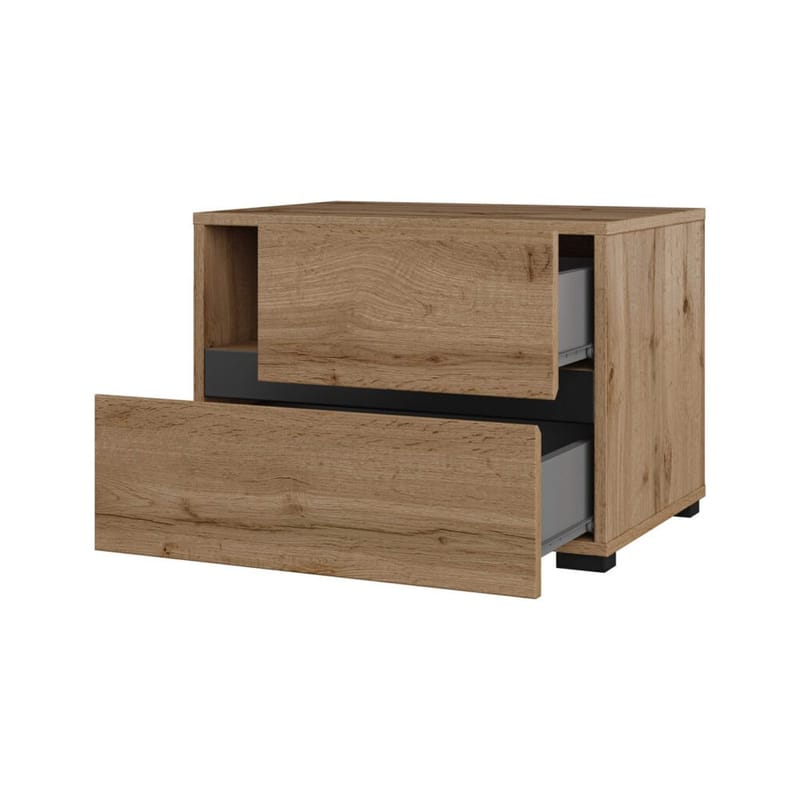 Natbord Cross S med 2 skuffer - Wotan Eg - Møbler - Borde - Aflastningsbord - Sengebord