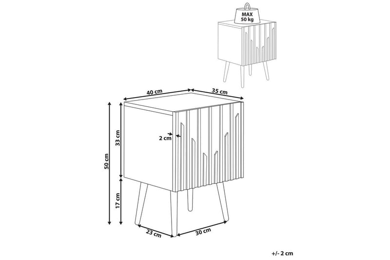 Natbord Dalcross - Møbler - Borde - Aflastningsbord - Sengebord