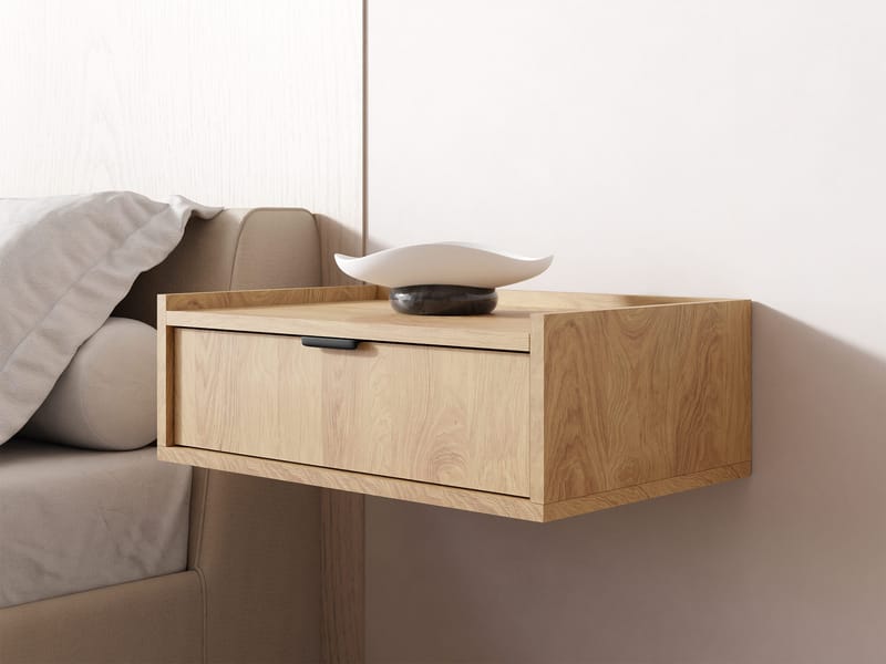 natbord Edison Hickory-eg - Hickory-eg - Møbler - Borde - Aflastningsbord - Sengebord