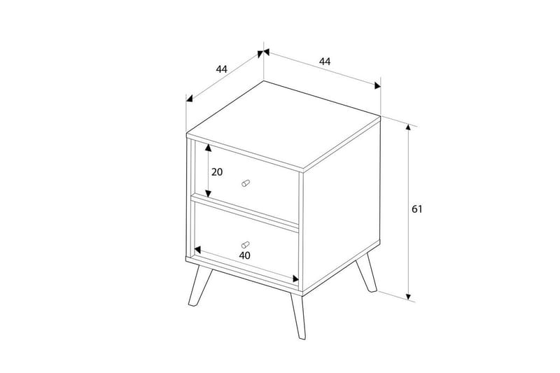 Natbord Felyra Flerfarvet - Multifarvet - Møbler - Borde - Aflastningsbord - Sengebord