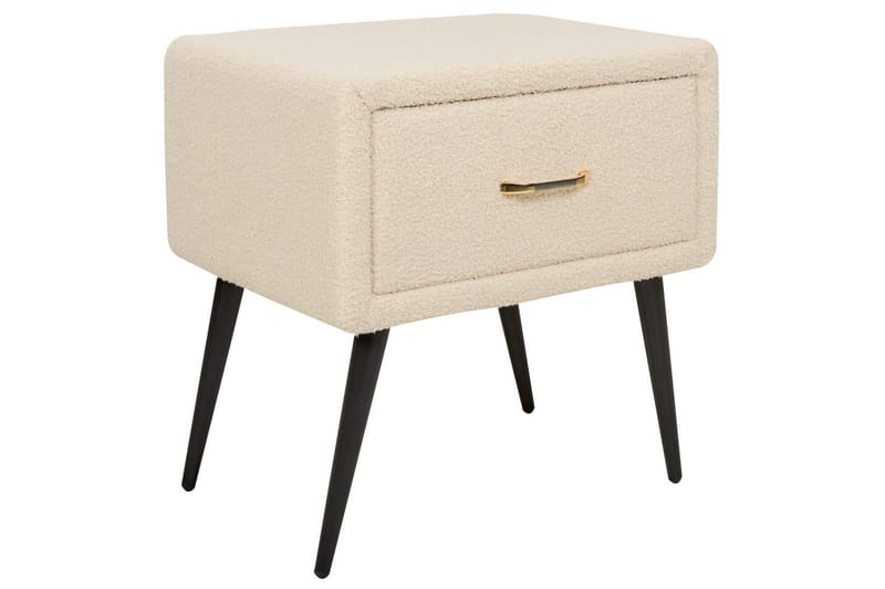 Natbord Flayat Beige, sort, rosaguld - Beige, sort, rosaguld - Møbler - Borde - Aflastningsbord - Sengebord