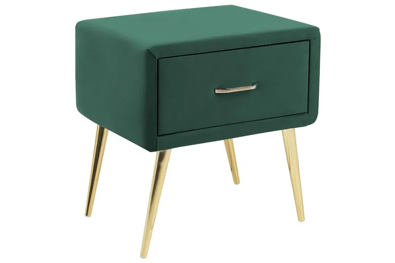 Natbord Flayat Grøn, guld - Grøn, guld - Møbler - Borde - Aflastningsbord - Sengebord