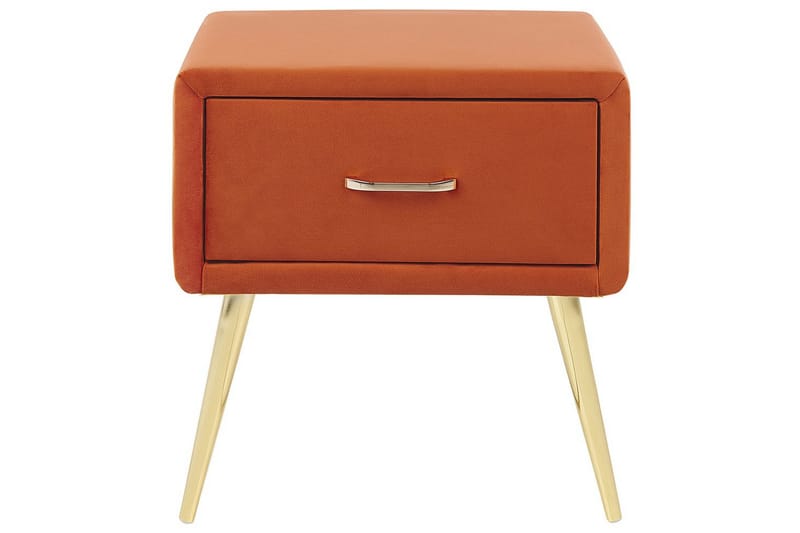 Natbord Flayat Orange, guld - Orange, guld - Møbler - Borde - Aflastningsbord - Sengebord