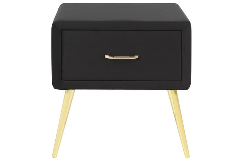 Natbord Flayat Sort, guld - Sort, guld - Møbler - Borde - Aflastningsbord - Sengebord
